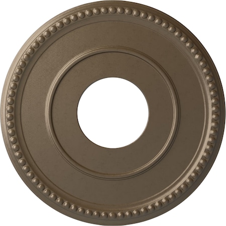 Ekena Millwork Bradford Ceiling Medallion (Fits Canopies up to 6 5/8"), 12 1/2"OD x 3 7/8"ID x 3/4"P, Warm Silver CM12BRWSS